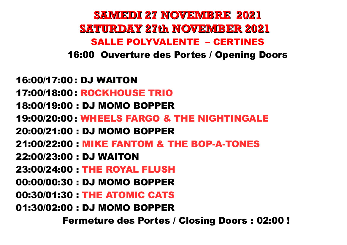 time table samedi