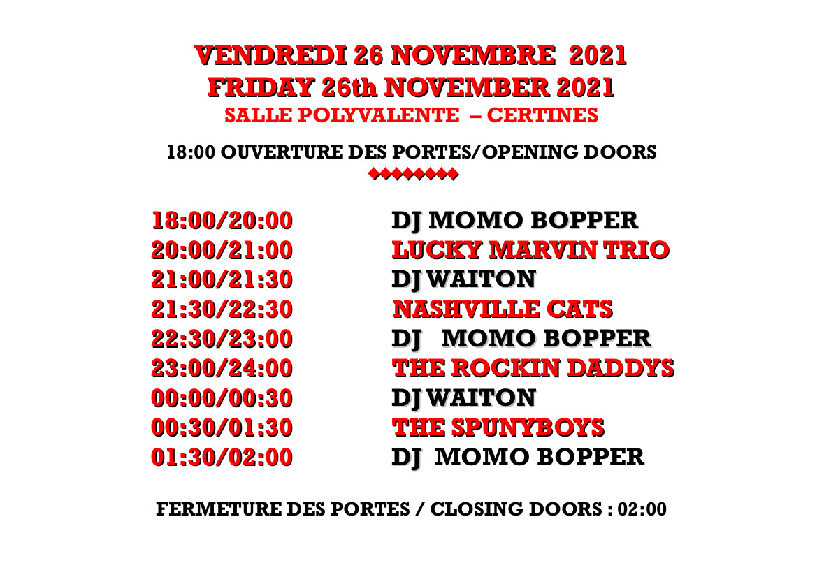 time table vendredi